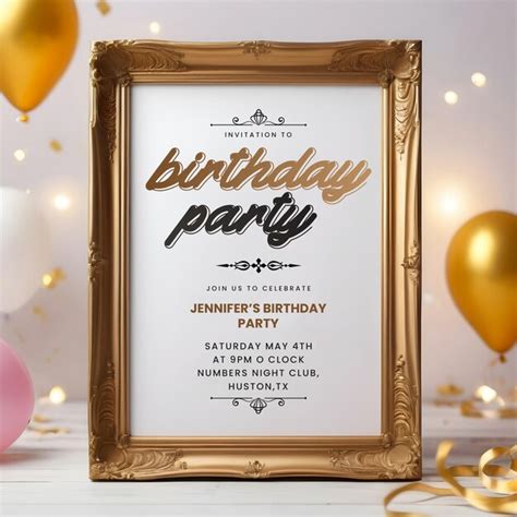 Premium Psd Birthday Party Invitation Flyer Template