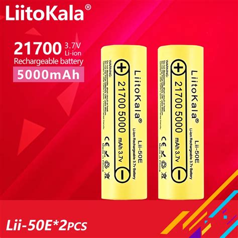 Pcs Liitokala Lii E Mah Rechargeable Battery V C