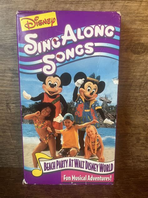 Mavin Vtg Sing Along Songs Vhs Beach Party At Walt Disney World Fully