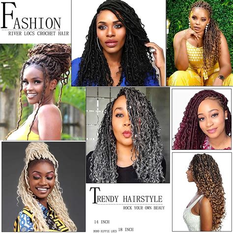 18 Grey Faux Locs Crochet Hair Pack Of 5 Colored Goddess Locs For