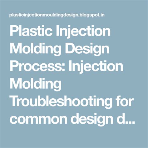 Plastic Injection Molding Design Process Injection Molding