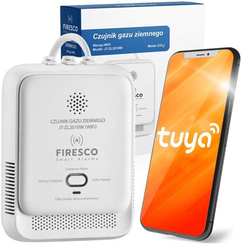 Czujnik Gazu Ziemnego Firesco JT ZL2010W Z WiFi Alikacja Tuya Inna