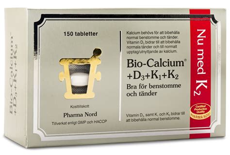 Bio Calciumd3k1k2 Pharma Nord Svenskt Kosttillskott