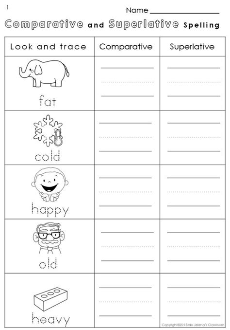 Comparative And Superlative Adjectives And Adverbs Worksheet