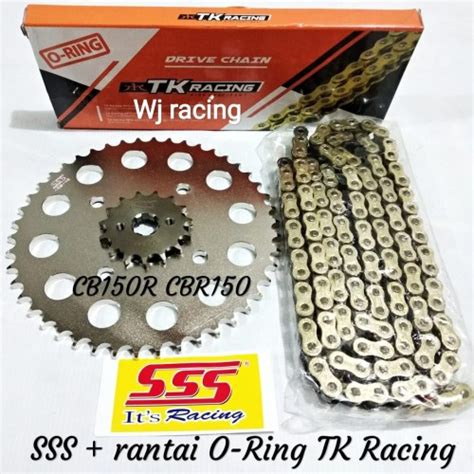 Jual Gear Set SSS CB150R CBR150 Rantai O Ring GOLD TK Racing 428