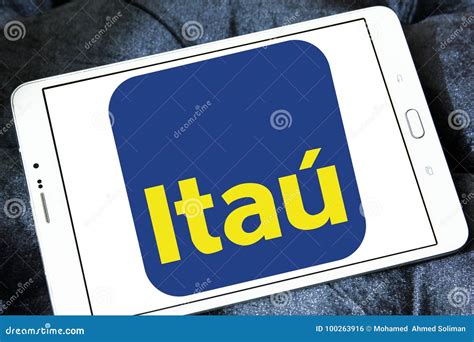 Logotipo Do Banco De Itau Unibanco Foto Editorial Imagem De Companhia