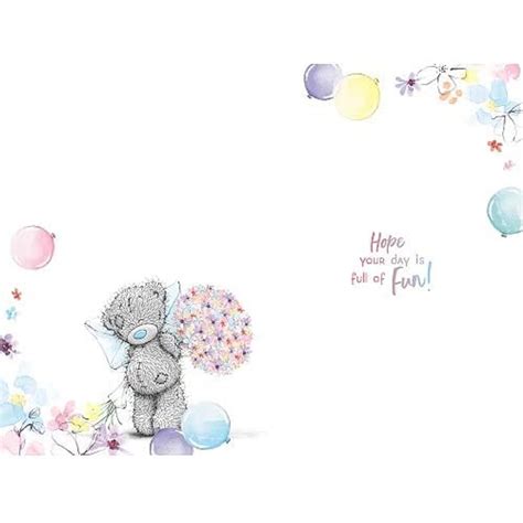 Granddaughter Tatty Teddy Holding Bouquet Of Flowers Design 18th