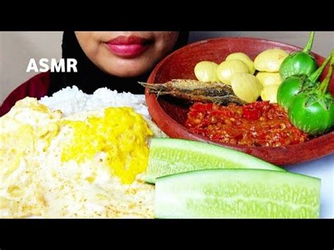 Asmr Telor Ceplok Ikan Asin Sambel Terasi Lalapan Mentah