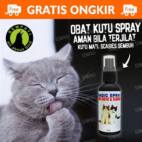 Jual Obat Kutu Kucing Magic Spray Anti Kutu Scabies Obat Kucing Semprot