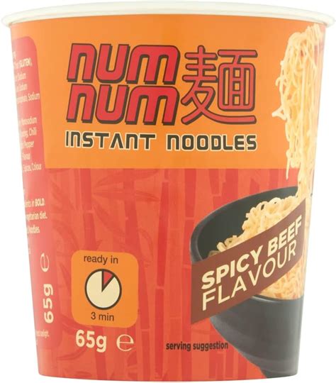 Num Num Instant Noodles Spicy Beef Flavour 65g Amazon Co Uk Grocery