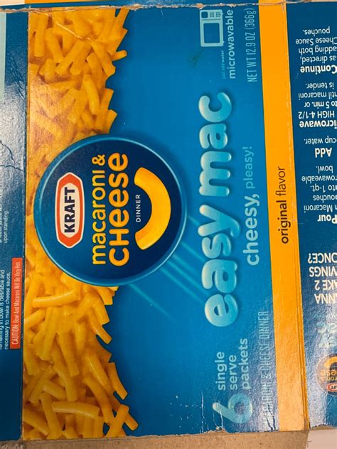 Kraft Macaroni And Cheese Dinner Original Calories Nutrition Analysis And More Fooducate