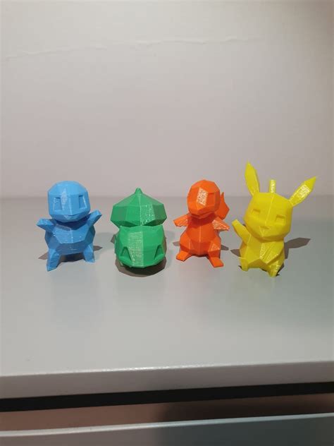 Starter Pokemon Figure 3D Printed Starter Pokemon Pikachu Squirtle