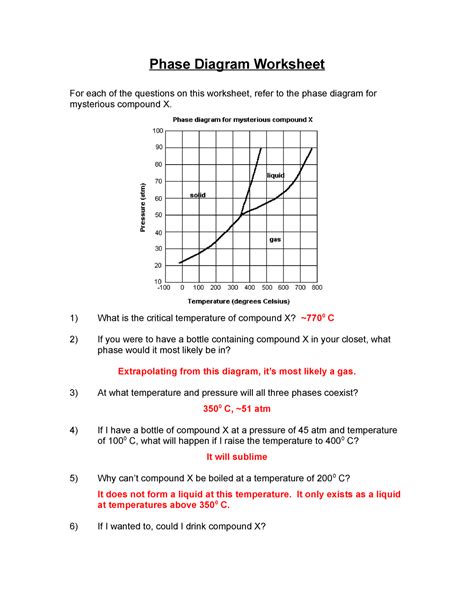 Ch 12 Homework Key Phase Diagram Worksheet For Each Of The Questions On This Worksheet Refer