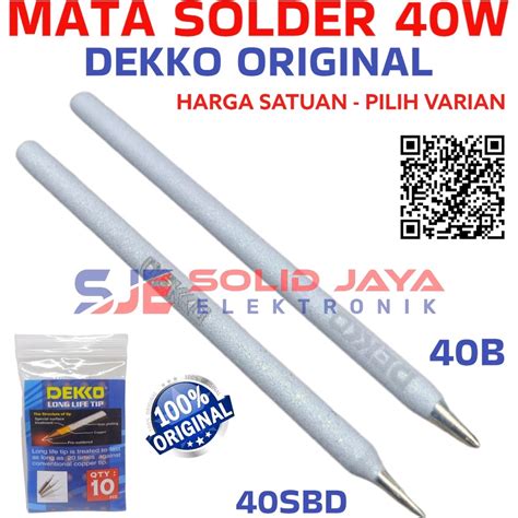 Jual Vtp Mata Solder Dekko W Tip Paku Soldering Tip Ds N B Sbd Deko