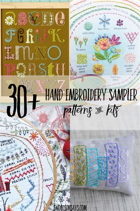 Beginner Embroidery Sampler Pattern And Kit Options Swoodson Says