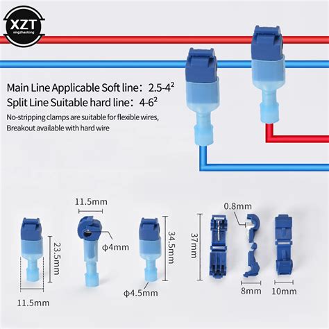 Connecteur de câble électrique rapide t tap 500 pièces ensemble