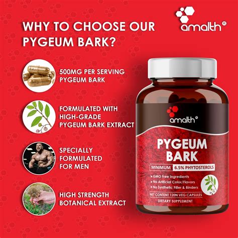Pygeum Bark Extract Powder 120 Capsules Amalth