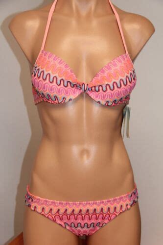 NWT Hobie Swimsuit Bikini 2pc Set Sz L MLT Push Up EBay