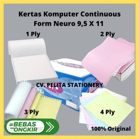 Jual Kertas Neuro Continuous Form X Full Dan Bagi Ncr K