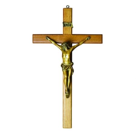 Crucifixo De Parede Cm Madeira E Cristo Em Marmore Arte Sacra Sacrarium