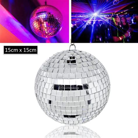 Globo Bola Espelhado Refletor Rotativo Cm Para Discoteca Festa Balada