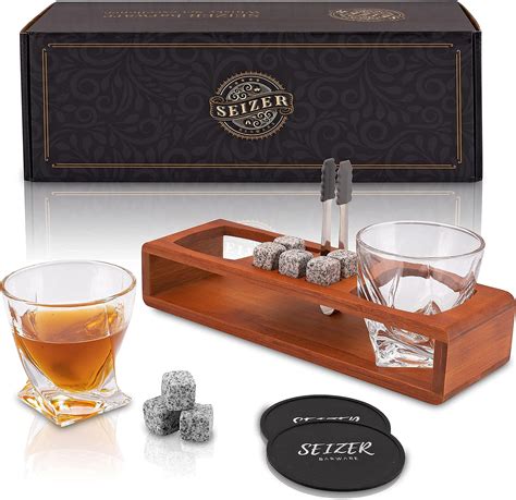 Whiskey Steine mit Gläser Geschenkset für Männer 8 Whisky Scotch