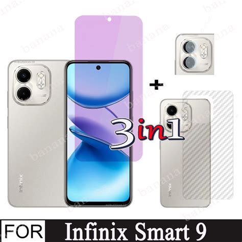 Película Macia De Cerâmica 3 Em 1 Infinix Smart 9 Para 8 7 Hot 50i 40i Protetor De Tela De Vidro