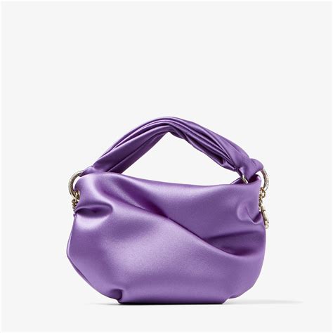 Jimmy Choo Bonny Wisteria Satin Bag With Twisted Handle Lila Taschen