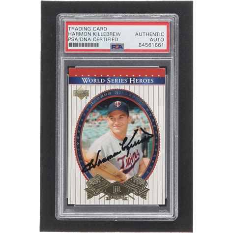 Harmon Killebrew Signed Upper Deck World Series Heroes Psa