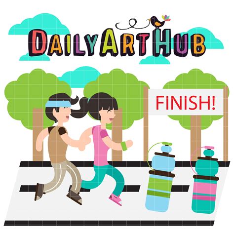 Fun Run Clip Art Set – Daily Art Hub // Graphics, Alphabets & SVG