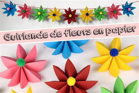 Guirlande de fleurs en papier Activités manuelles fleurs