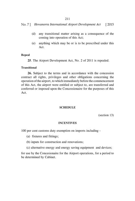 HEWANORRA INTERNATIONAL AIRPORT DEVELOPMENT ACT 7 of 2015 | PDF