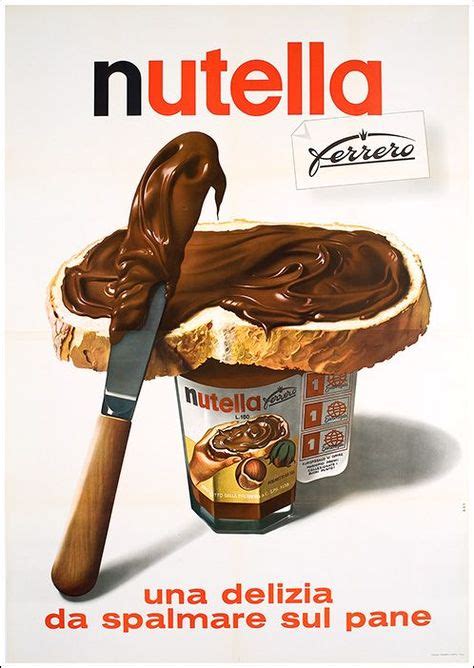 Nutella Nutella Manifesto Pubblicitario Pubblicità Vintage