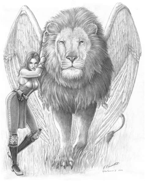 Winged Lion In Ron Rousselle Ii S Fantasy Illustrations Comic Art