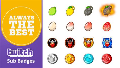 Create custom sub badges for twitch subscriber badge by Kong_vector