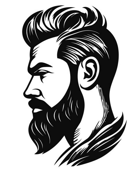 Face Of Man With Beard 26190562 Vector Art At Vecteezy