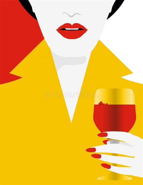 Glamour Woman Holding Wine Glass Stock Illustrations 166 Glamour Woman Holding Wine Glass