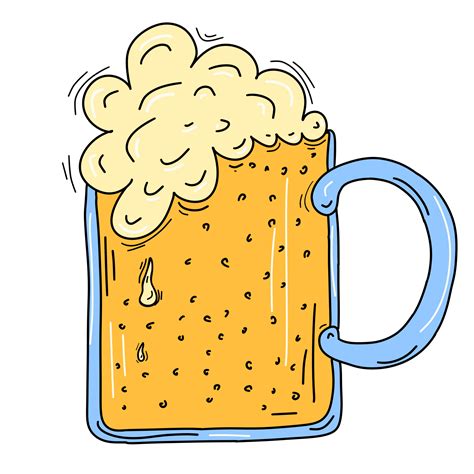 Colored Cartoon Doodle Beer Mug 9343428 Png