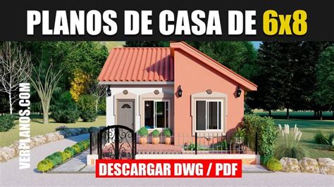 Planos de Casa 2 Dormitorios Pequeña y Económica DWG PDF