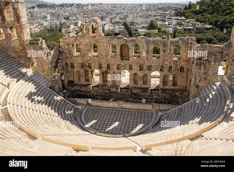 HISTORICAL COLISEUM AND ARCHITECTURE FROM ACROPOLIS, ATHENS Stock Photo ...