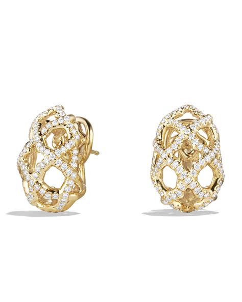 Venetian Quatrefoil Earrings With Diamonds In Gold Neiman Marcus