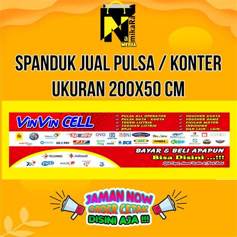 Jual Spanduk Banner Backdrop Konter Pulsa Terbaru Murah Bisa Custom