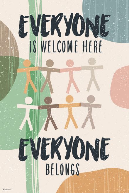 Diversity Poster Everyone Is Welcome Here Everyone Belongs Boho