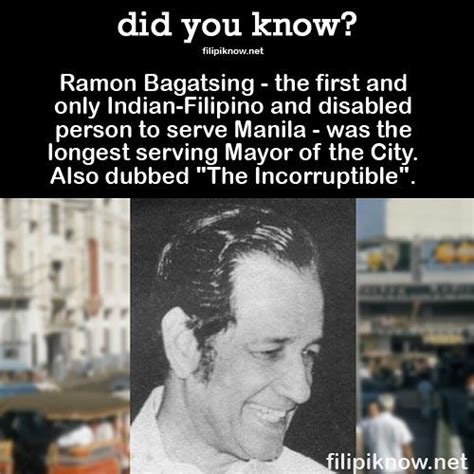 Filipiknow On Instagram “former Manila Mayor Ramon Bagatsing The Incorruptible Please Like