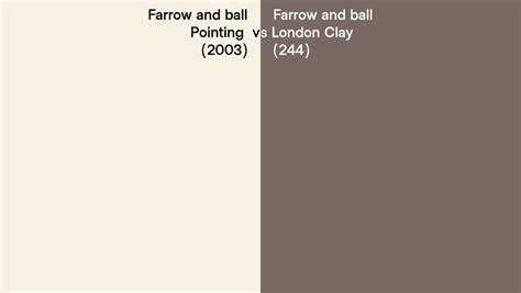 Farrow And Ball Pointing Vs London Clay Side By Side Comparison