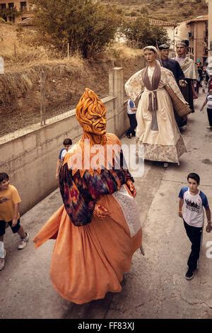 Giants And Big Heads Gigantes Y Cabezudos During The Celebration Of