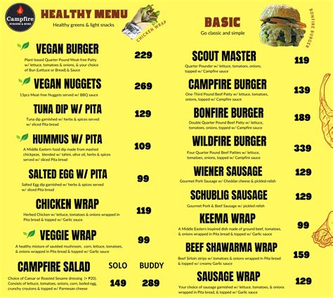 Campfire Menu Prices Philippines January 2026 Updated
