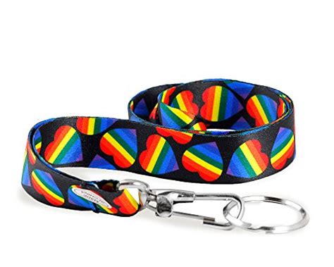 Rainbow Heart Lanyards Gay Pride Flag Lgbtq Badge Holders For Pride