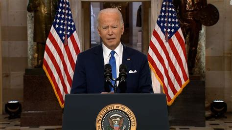 Biden Condemns Trump As A Threat To Democracy In Speech Marking One