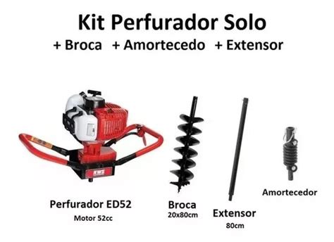 Perfurador Solo Kawashima 52cc Broca 20 Amorteced Extens